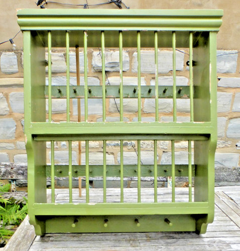Country green hand painted - country,
