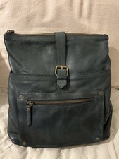 FatFace leather backpack, teal