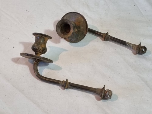 Pair antique inch - pair, brass