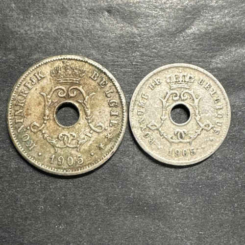 Belgium 1905 lot coins - belgium, 2