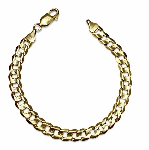 9ct gold curb - bracelet., length