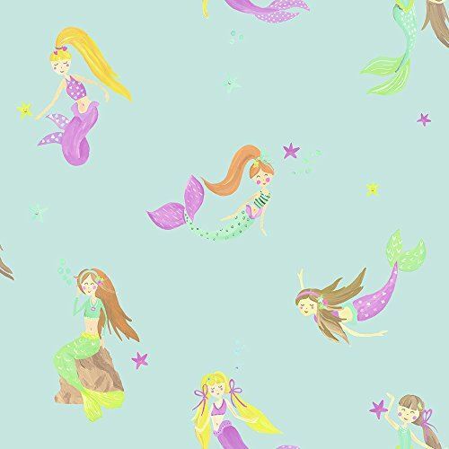 Arthouse mermaid world teal - mermaid,