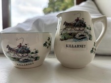 Carrigaline Pottery Killarney traditional ireish creamer/jug & sugar bowl