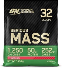Optimum Nutrition Serious Mass,Strawberry Flavour, 16 Servings, 5.45KG