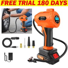 Heavy Duty 300 PSI 21V Car Portable Pump Tyre Inflator Guage Mini Air Compressor