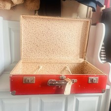 Vintage Red Hard Suitcase