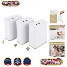 Pack of 3 White Tin Donation
