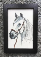 White horse head original - white,