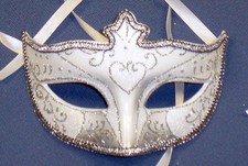 Silver Glitter Half Face Mask