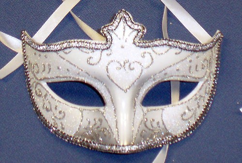 Silver glitter half - half, face