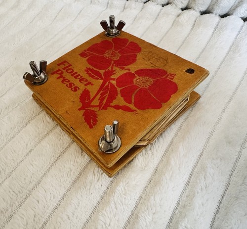 Vintage wooden flower press