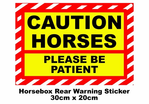 Horsebox safety sticker - horsebox, –