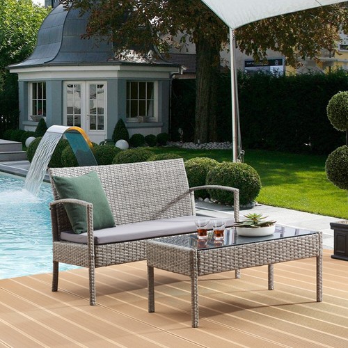 Rattan garden furniture set - rattan,