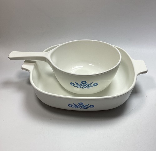 Blue cornflower casserole dish - blue,