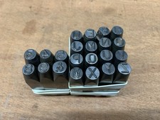 Antique Pryor 5/16" Letters & Numbers Metal Punches Stamps Incomplete