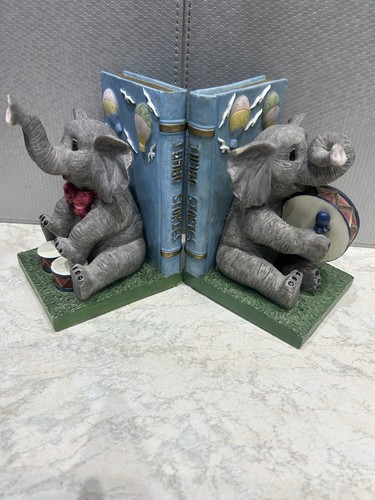 Elephant vintage bookends pair - elephant,