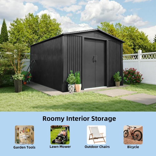 Metal garden shed 6x4 - metal, 6x8