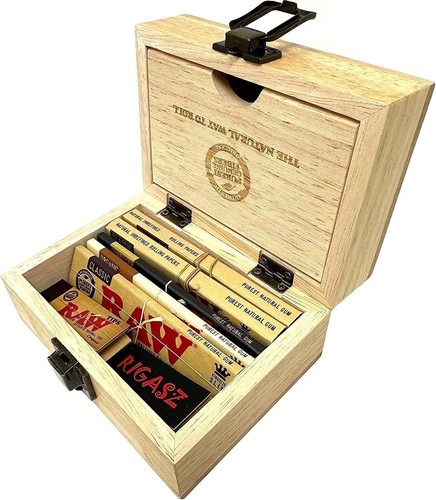 Raw wooden rolling box - wooden, gift