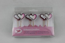 Valentine Heart Candles x12 Cupcake Cake Toppers Celebration Birthday Decorating