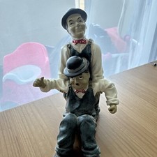 Extremely Rare! Laurel and Hardy Doing a Circus Act Vintage Figurine Statue