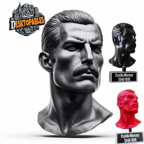Freddie mercury bust - bust, 3d