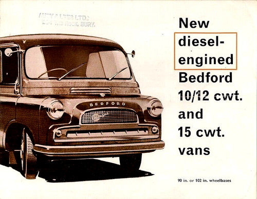 Bedford diesel van 1961 uk - bedford,