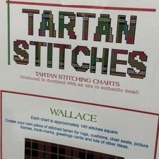 •NEW• ‘WALLACE’ •Scottish Clan Tartan Stitches •Cross-Stitch or Tapestry Pattern