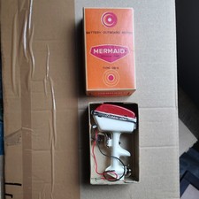 Vintage Boxed Tinplate Mermaid Stream Line Battery Outboard Motor