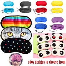 Soft Cotton Suede Eye Masks Sleeping Aid Blackout Blindfold Travel Nap Work