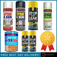 STOP THAT LEAK SPRAY SEAL FIX HOLES WATERPROOF SEALANT MASTIC GUTTER ROOF REPAIR