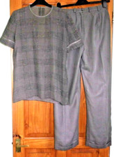 vintage 70  northern soul  high waist trousers suit size 10   ( T 95 )