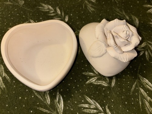 Rose heart shaped - heart, porcelain
