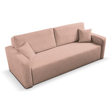 Mia 3 Seater Cord Fabric Pull Out Sofa Bed Living Room Seating Sleeper