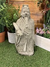 STONE GARDEN LARGE CHINESE JAPANESE CONFUCIUS MAN ORIENTAL  GIFT ORNAMENT