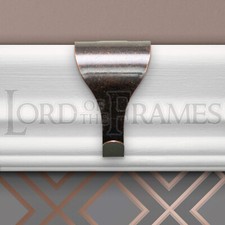 10 x Picture Rail Hooks White