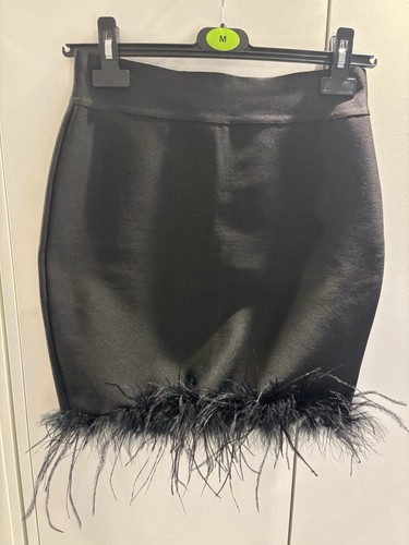 Short black skirt - black, with