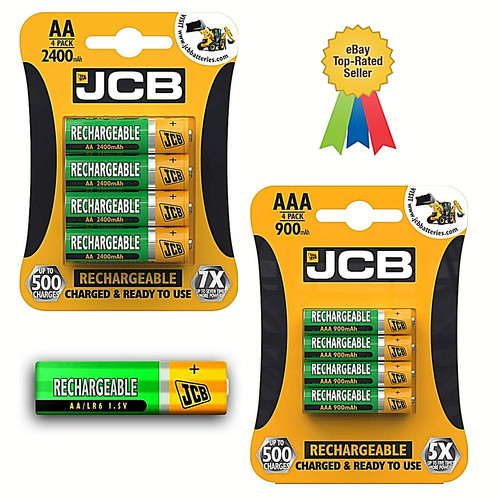 Jcb rechargeable batteries - batteries, aa