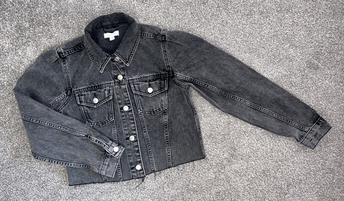 Bnwt topshop grey denim raw - grey,