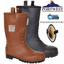 MENS WATERPROOF RIGGER BOOTS SAFETY WELLINGTONS STEEL TOE CAP WORK THERMAL YARD