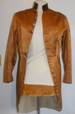 Vintage gold satin theatrical tailcoat Prince Charming Georgian Dandy small 36"