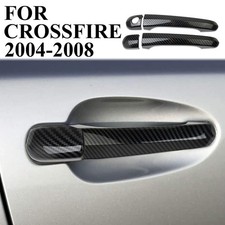 Carbon Fiber Style Exterior Door Handle Cover Trim Fit For Chrysler Crossfire