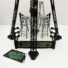WWE MONEY IN THE BANK Wrestling Ring Play Set with Lighting, Ladders & Briefcase