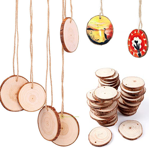 60pcs natural wood slices - 60pcs,
