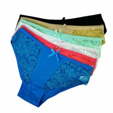 6 Pack Womens Sexy Knickers Underwear Ladies Lace Panties Seamless Briefs Pants