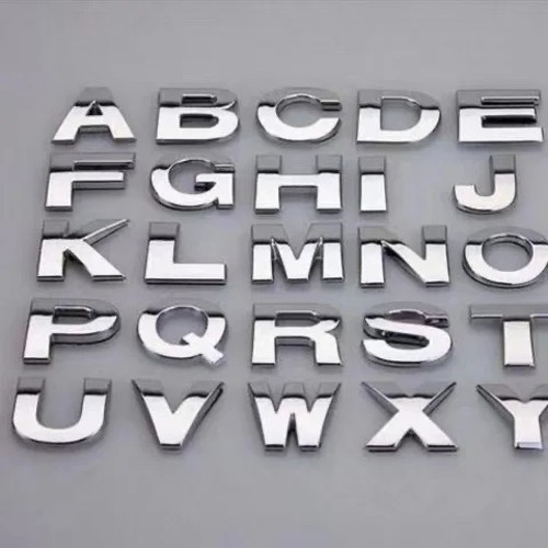 Metal car letter number - metal,