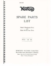 Norton Parts Manual Book 1955