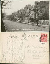 Skegness Cecil Avenue 1922 SOTN Cancel Doncaster Rotophoto Real Photo Street Sce