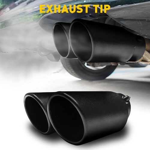Dual exhaust tips black - dual,