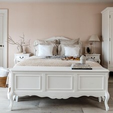 Juliette Large White Ottoman