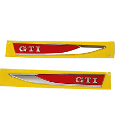 VW POLO GTI 2017-2025 NEW GENUINE FRONT WING EMBLEM BADGE MOULDING PAIR